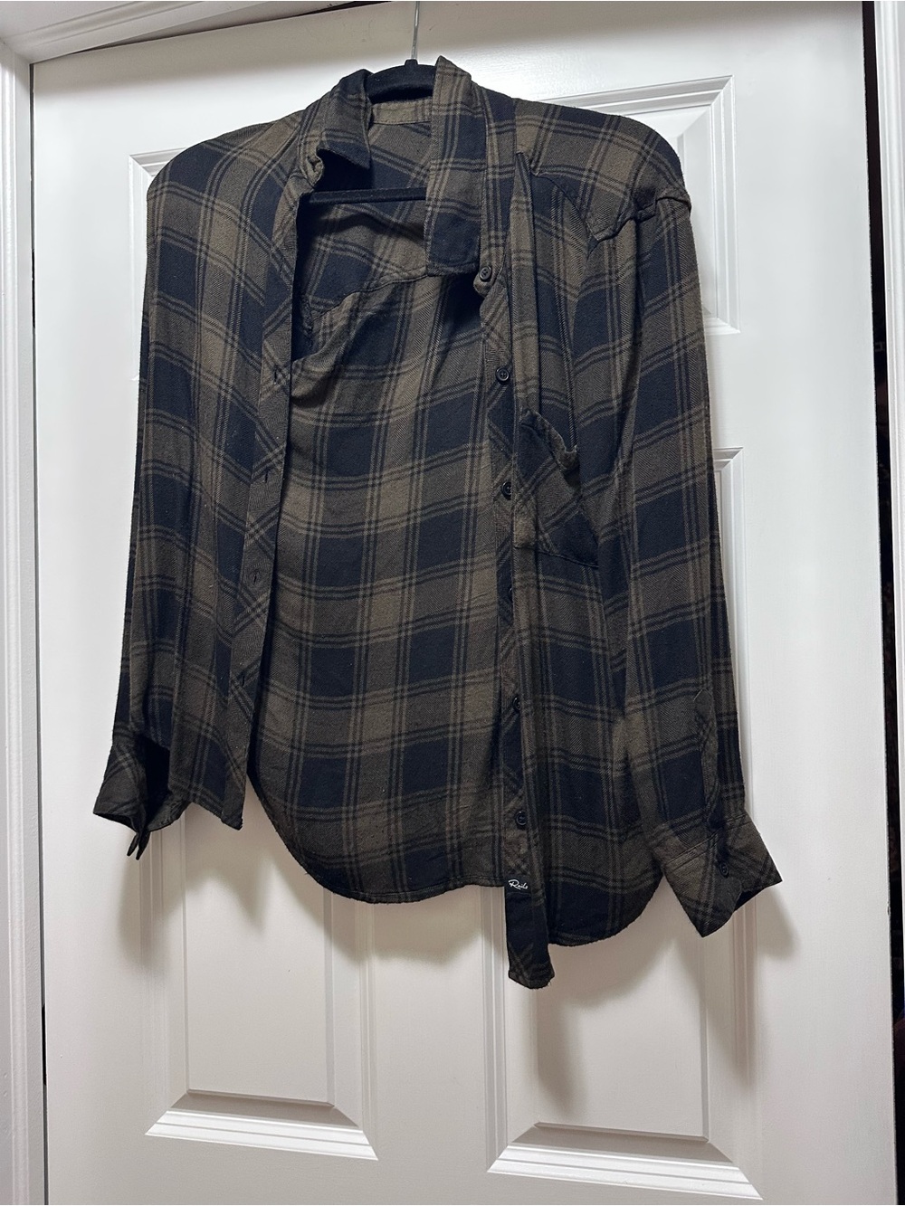 Rails Women’s flannel in hunter green and black